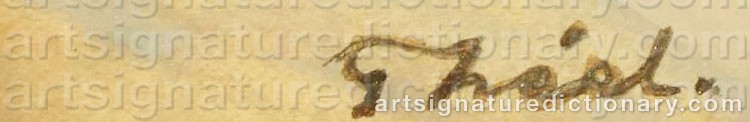 Authentic signature by Henrik THEÉL on  artwork