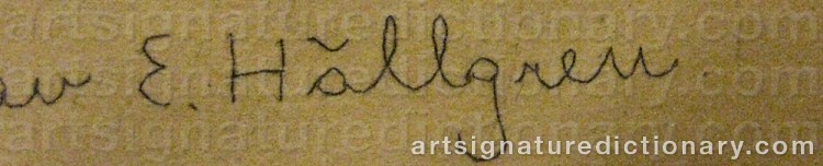 Signature by Ernst HÄLLGREN