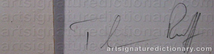 Authentic signature by Thomas RUFF on artwork