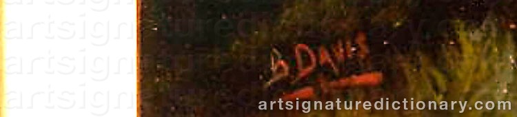 Authentic signature by Benjamin DAVIS on artwork