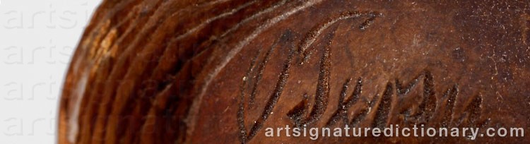 Authentic signature by Jämt Olof PERSSON on  artwork