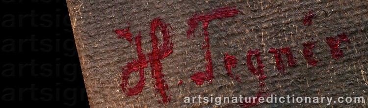 Authentic signature by Hedvig TEGNÉR on  artwork
