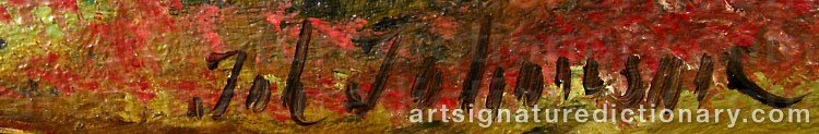 Authentic signature by Joh JOHANSON on artwork