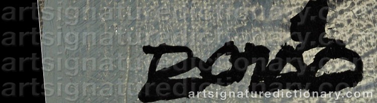 Authentic signature by Jordi BONAS on  artwork