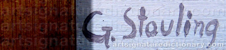 Authentic signature by Gertrud STAVLING on Painting/Watercolour artwork