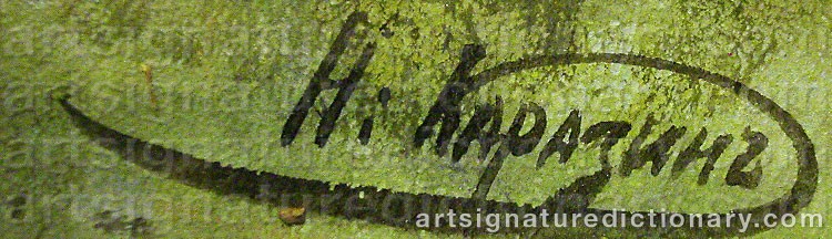 Signature by Nikolai Nikolaevich KARAZIN