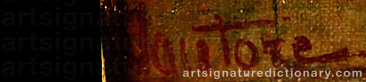 Authentic signature by Mogens VANTORE on  artwork