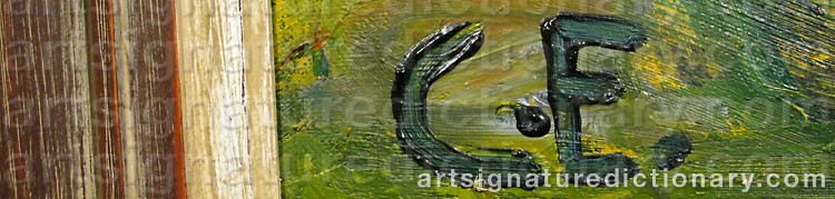 Authentic signature by Carsten ENGSTRÖM on artwork