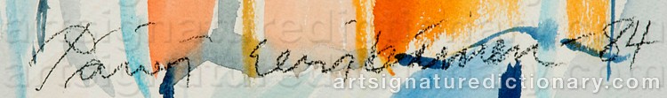 Authentic signature by Päivi EERIKÄINEN on Painting/Watercolour artwork