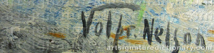 Signature by Valfrid NELSON