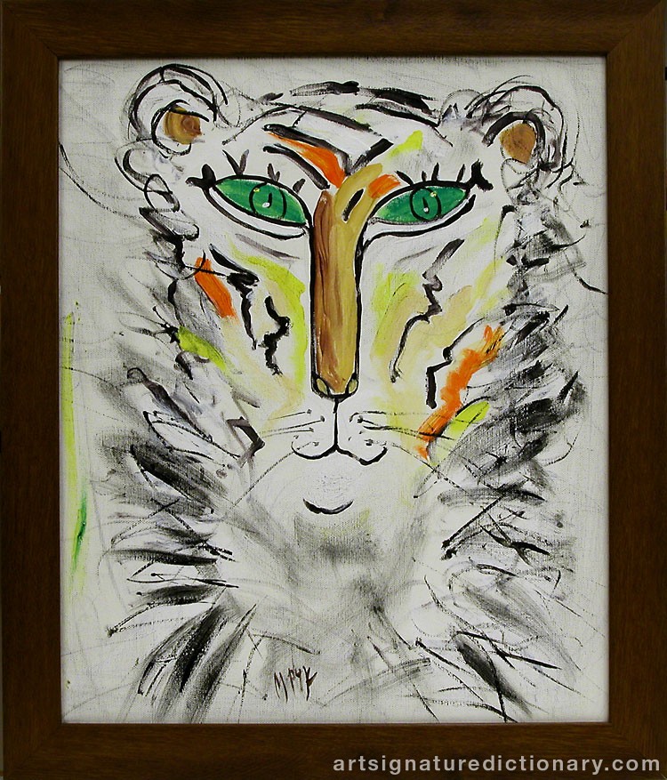 Close-up details showing Madelaine ‘M Pyk’ PYK signature forgery characteristics