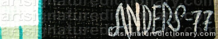 Authentic signature by Anders CARLSSON on  artwork