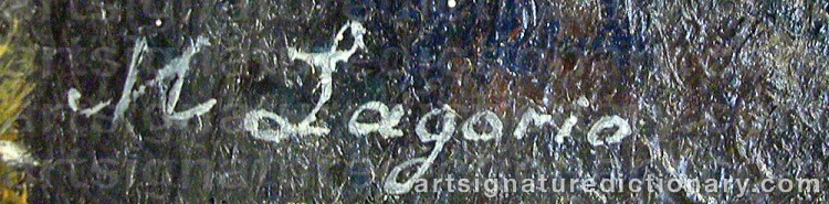 Authentic signature by Maria Alexandrovna LAGORIO on artwork