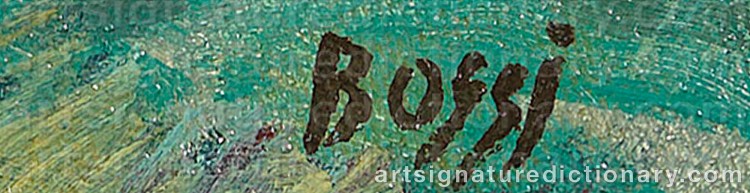 Authentic signature by Erma BARRERA-BOSSI on  artwork
