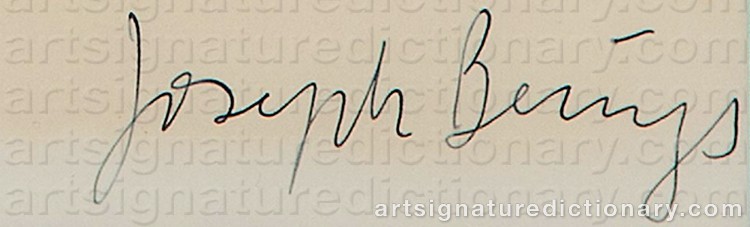 Signature by Joseph BEUYS