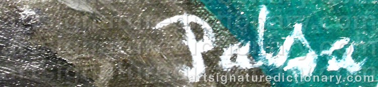 Authentic signature by Kalervo PALSA on artwork