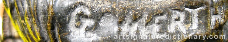 Authentic signature by Georges OMERTH on  artwork