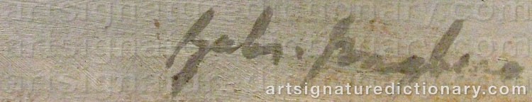 Authentic signature by Gabriel ENGBERG on Painting/Watercolour artwork