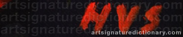 Authentic signature by Hans Voigt STEFFENSEN on artwork