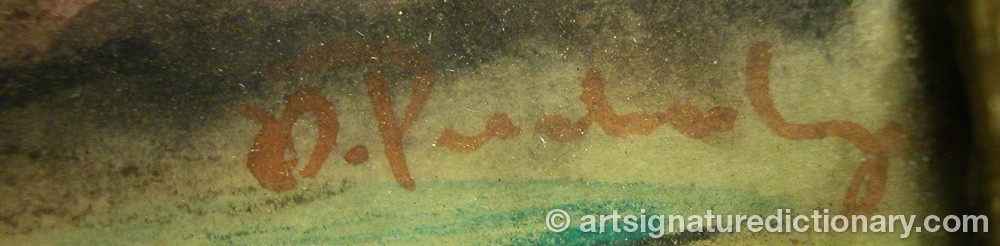 Authentic signature by Marian PUCHALSKI on artwork