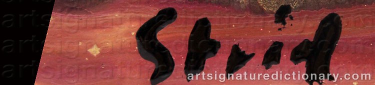 Authentic signature by Hardy STRID on  artwork