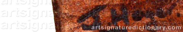 Authentic signature by Josef HÖGER on  artwork