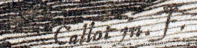 Authentic signature by Jacques CALLOT on artwork