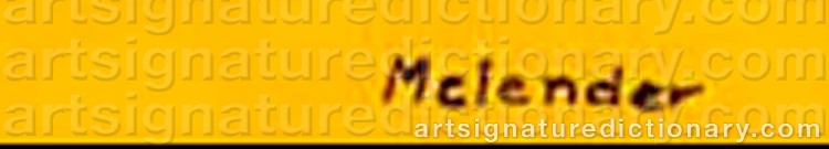 Authentic signature by Juhani MELENDER on  artwork