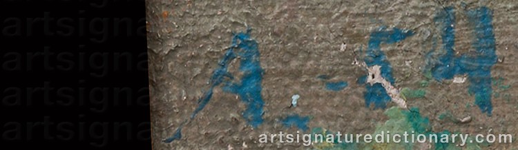 Authentic signature by Anitra LUCANDER on Painting/Watercolour artwork