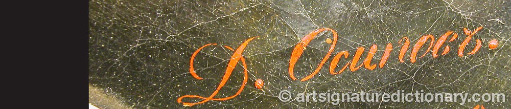 Authentic signature by Dmitry Osipovich OSIPOV on  artwork