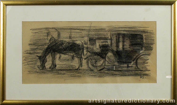 Close-up details showing Helene SCHJERFBECK signature forgery characteristics