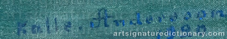Signature by Karl ‘Xylografen’ ANDERSSON
