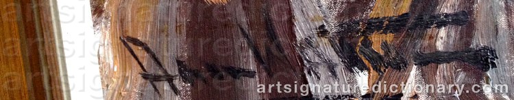 Authentic signature by Arne WALLSTEN on  artwork