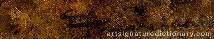 Authentic signature by Eduard AMESEDER on  artwork