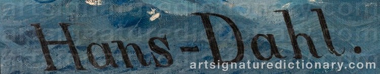 Signature by Hans DAHL