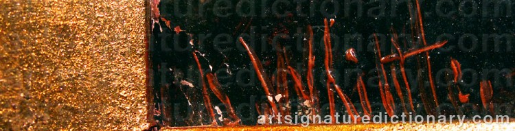 Authentic signature by Harry Armstrong WHITTLE on  artwork