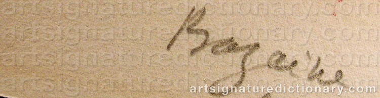 Signature by Jean René BAZAINE