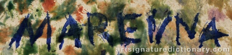 Authentic signature by Marie Vorobieff MAREVNA on Painting/Watercolour artwork