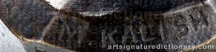 Authentic signature by Max KALISH on artwork