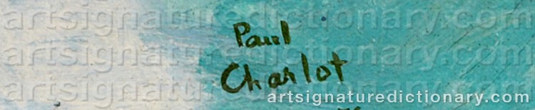 Authentic signature by Paul CHARLOT on artwork