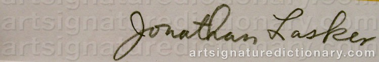 Signature by Jonathan LASKER