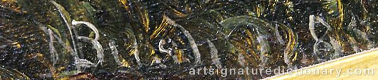 Authentic signature by Norton BUSH on Painting/Watercolour artwork