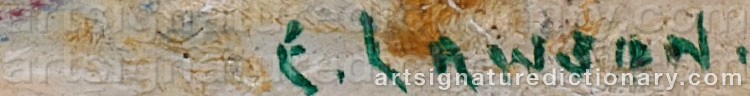 Authentic signature by Ernest LAWSON on artwork