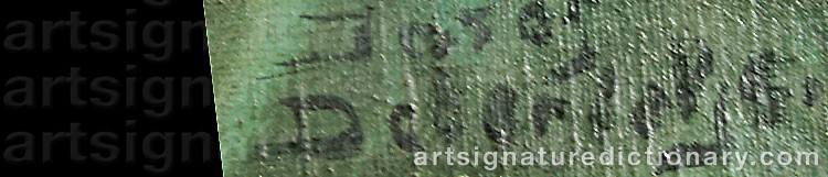 Authentic signature by Josef DEDERICHS on  artwork