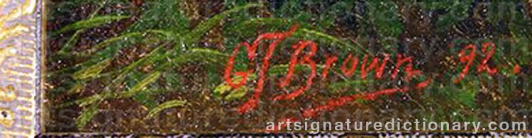 Authentic signature by Grafton Tyler BROWN on Painting/Watercolour artwork