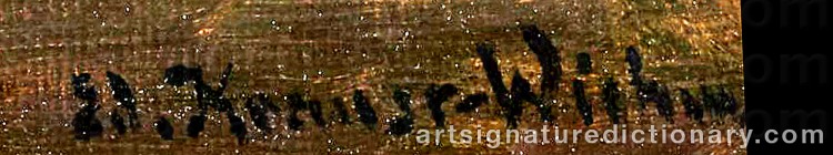 Authentic signature by Eduard KRAUSE-WICHMANN on Painting/Watercolour artwork