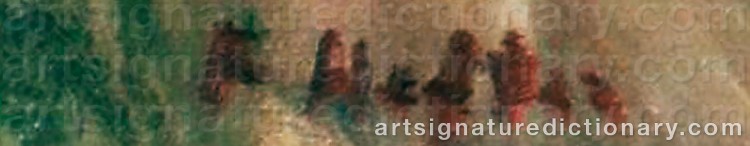 Authentic signature by Fanny HEFTER on  artwork