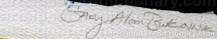 Authentic signature by Gary BUKOVNIK on  artwork