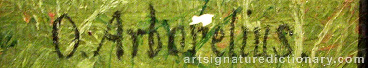 Signature by Olof ARBORELIUS