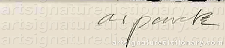 Signature by Alberech Ralf Winckler ‘A. R.’ PENCK